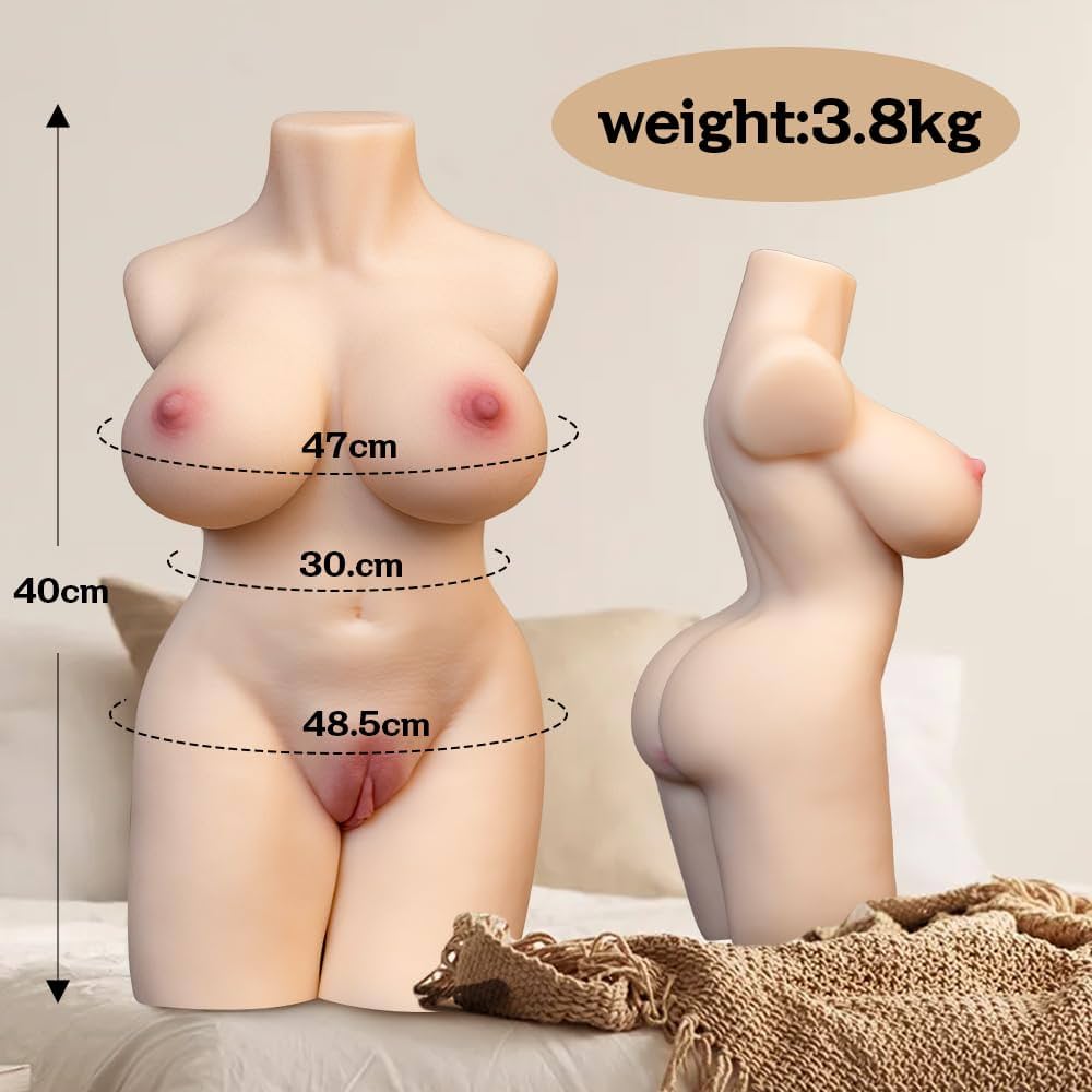 Poupée sexuelle 3,8 kg avec torse féminine portable TPE Masturbateur