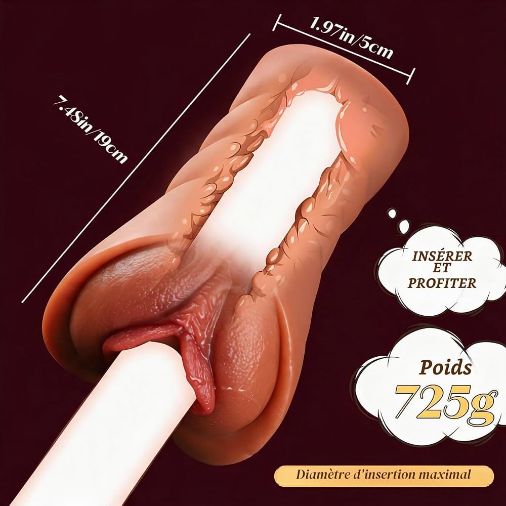 Jouets sexuels pour hommes Pocket Pussy Extended 5D texturé